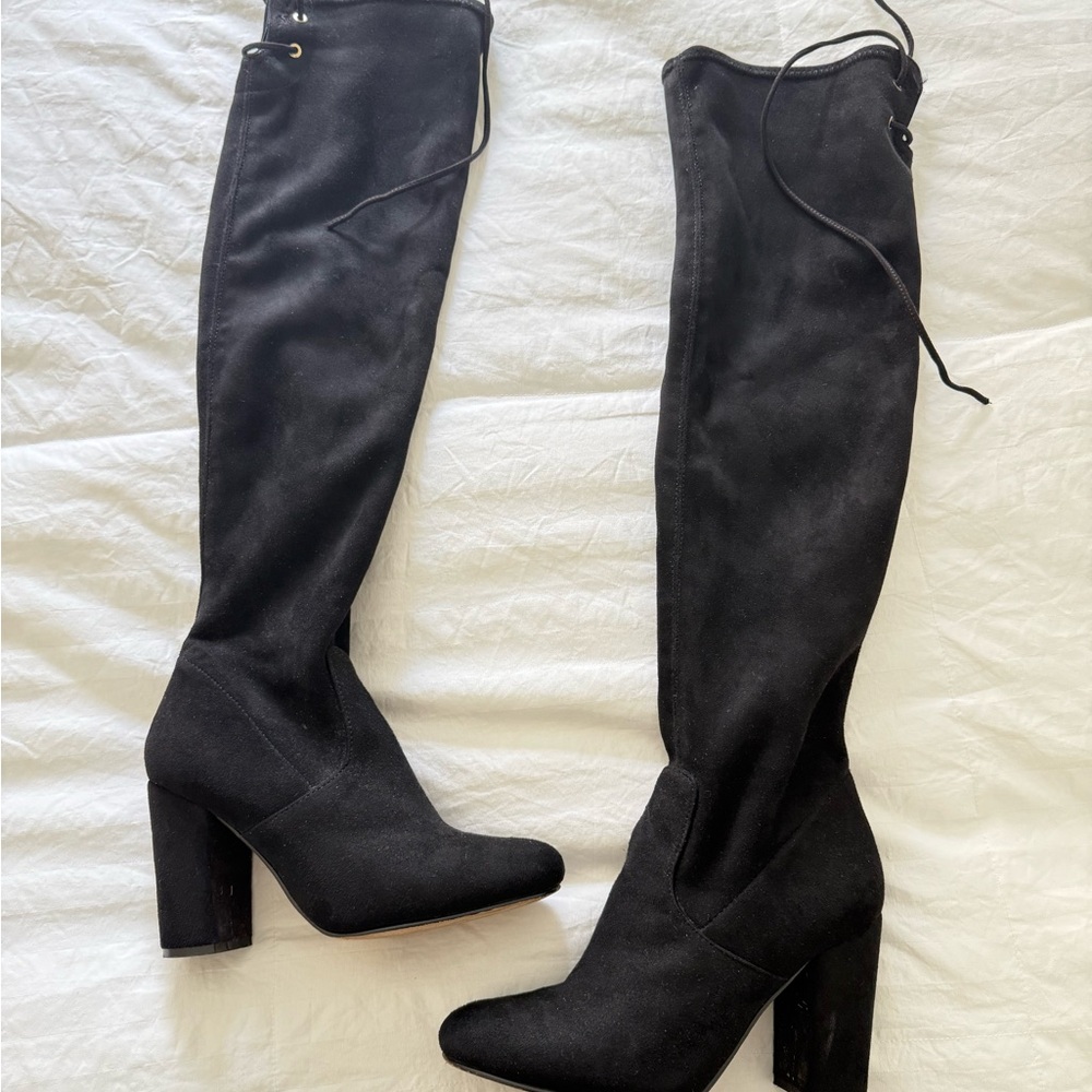 Black Knee-High Boots